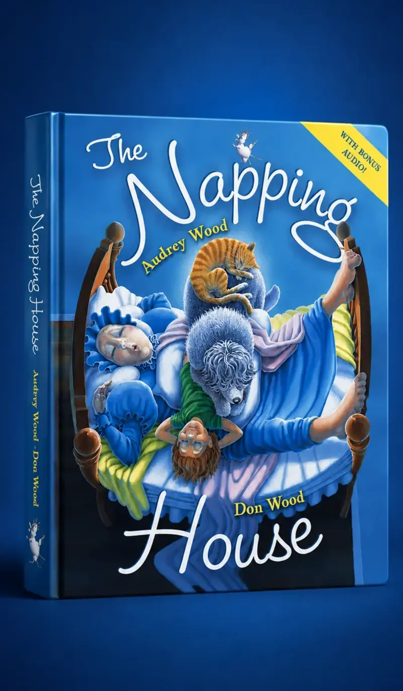 The Napping House sobre mesa de madeira